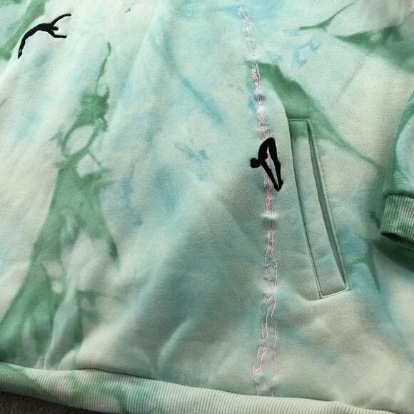 Mr Eatwell x Truly Hoodie Mens XL Tie Dye Pullover Embroidered Rose Can Drink